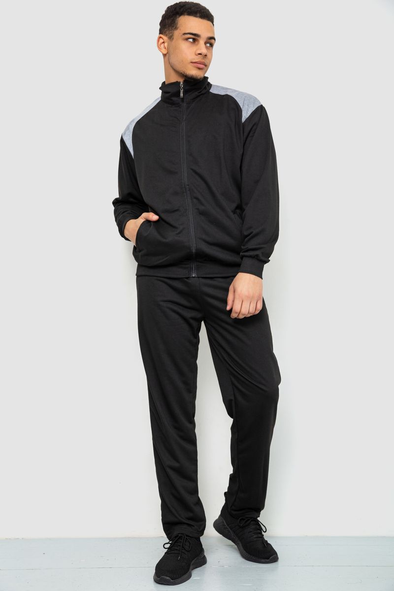 Спорт костюм чоловічий, колір чорний, 244R938
