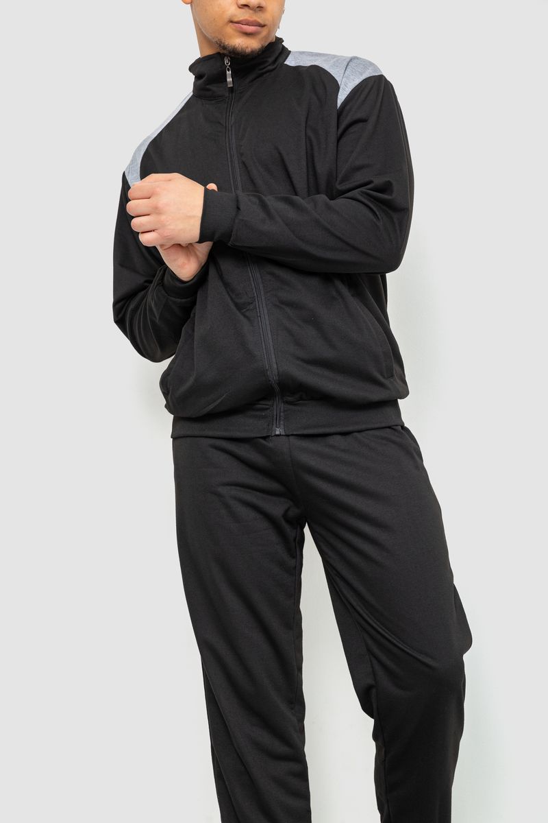 Спорт костюм чоловічий, колір чорний, 244R938