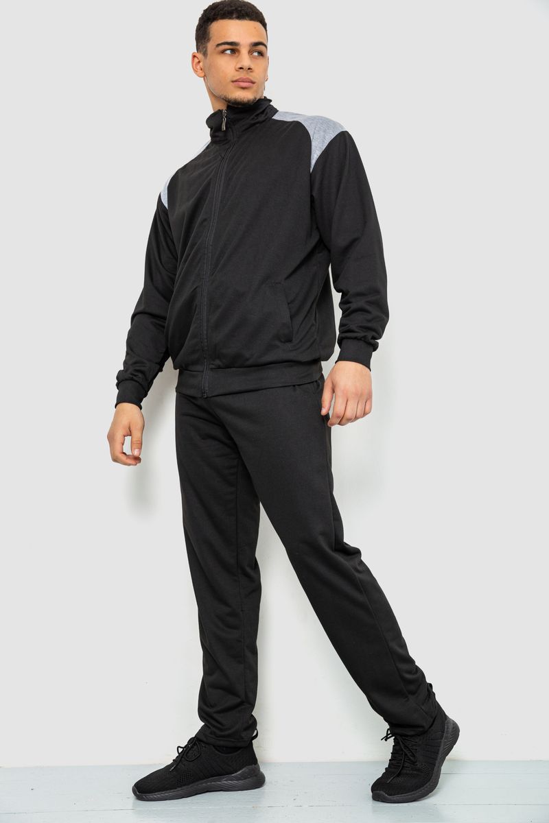 Спорт костюм чоловічий, колір чорний, 244R938 - Зображення 3