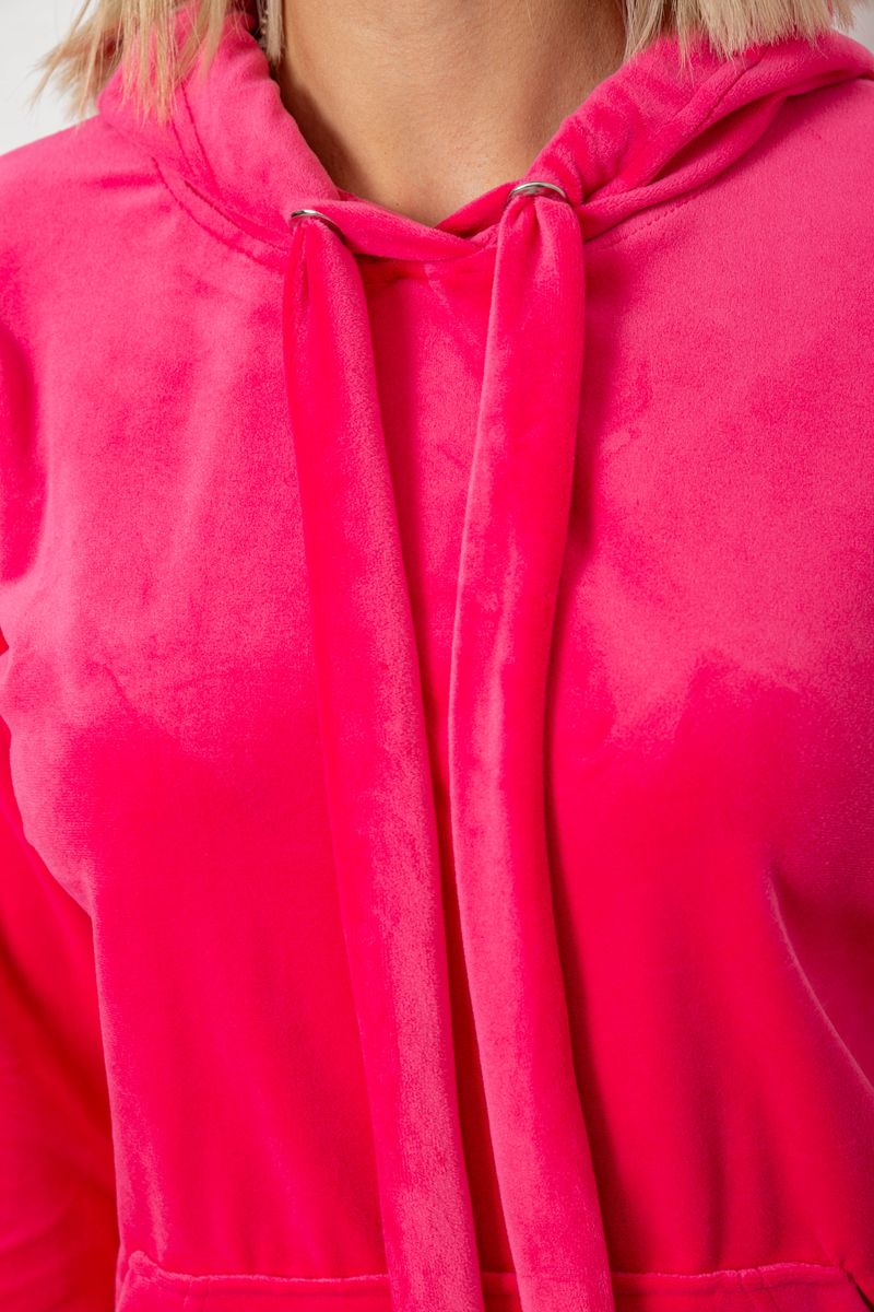 Спортивний костюм жіночий велюровий, колір рожевий, 241R1530-5 - Зображення 5