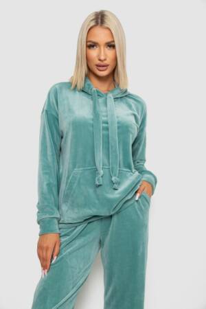 Спортивний костюм жіночий велюровий, колір м’ятний, 241R1530-5