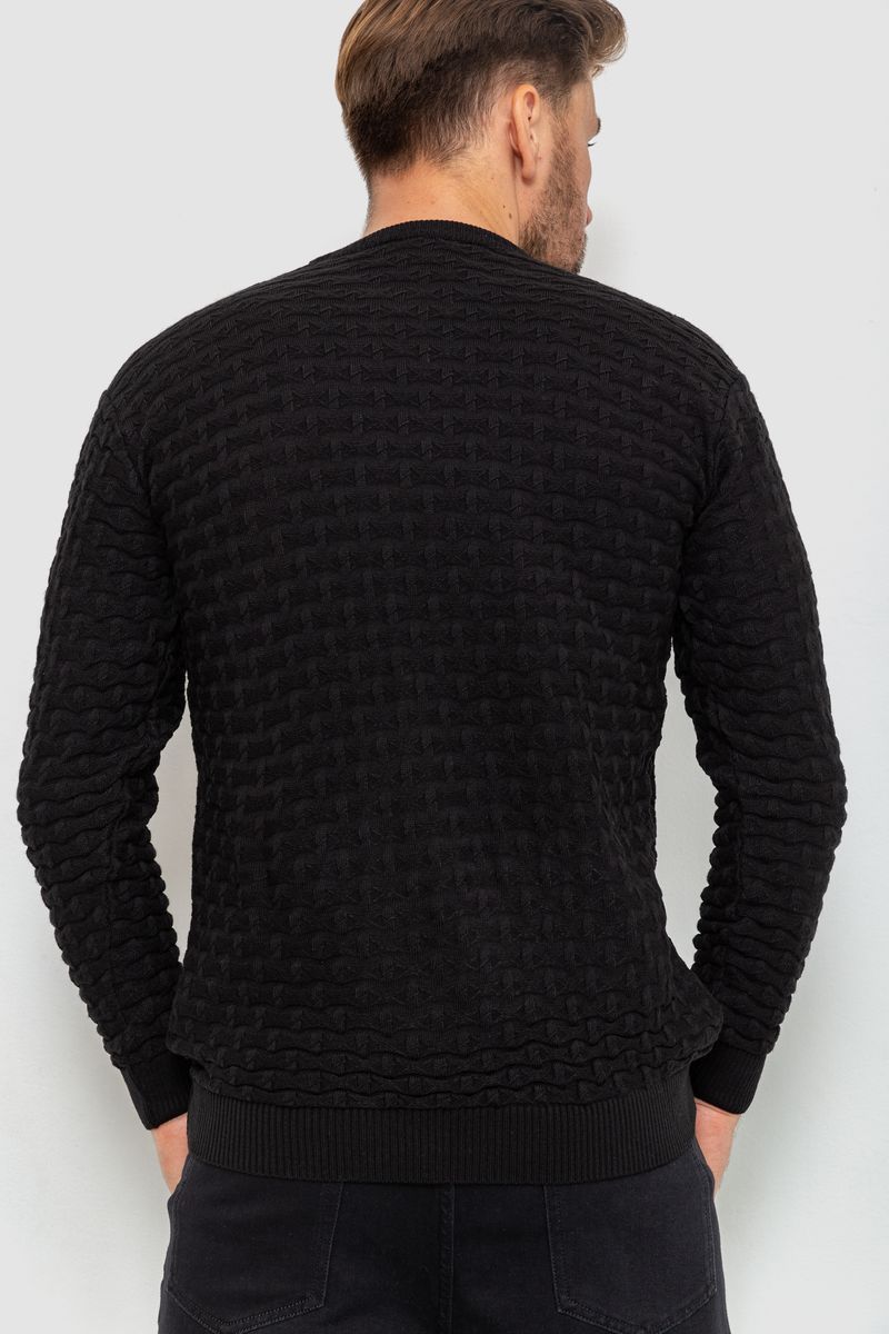 Светр чоловічий, колір чорний, 161R882 - Зображення 4