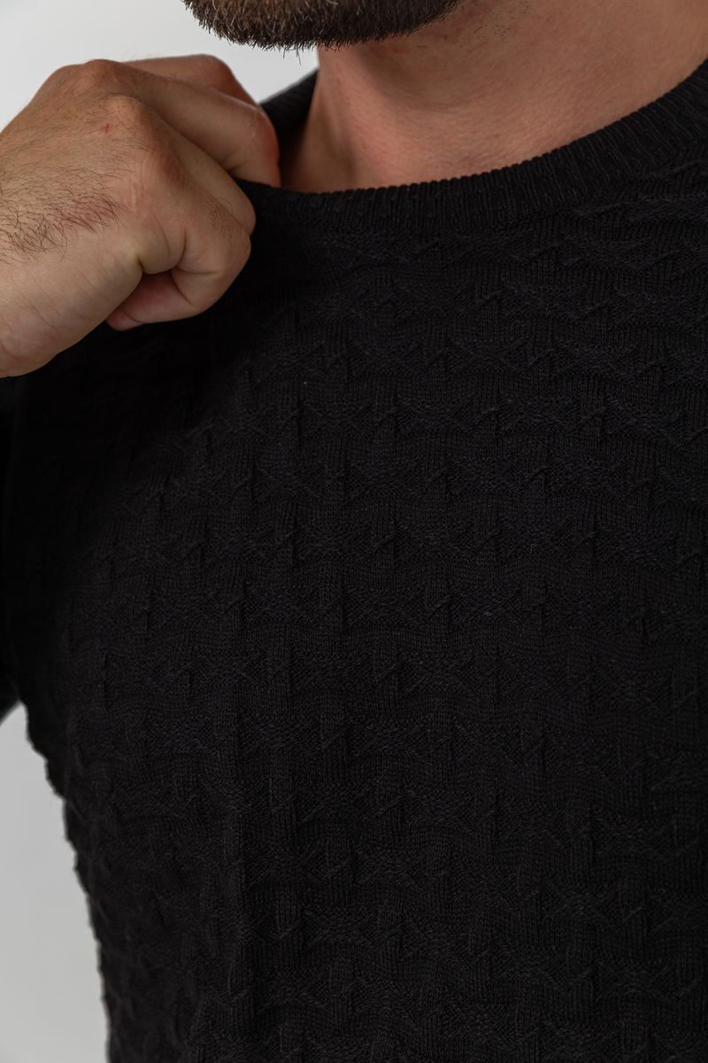 Светр чоловічий, колір чорний, 161R882 - Зображення 5