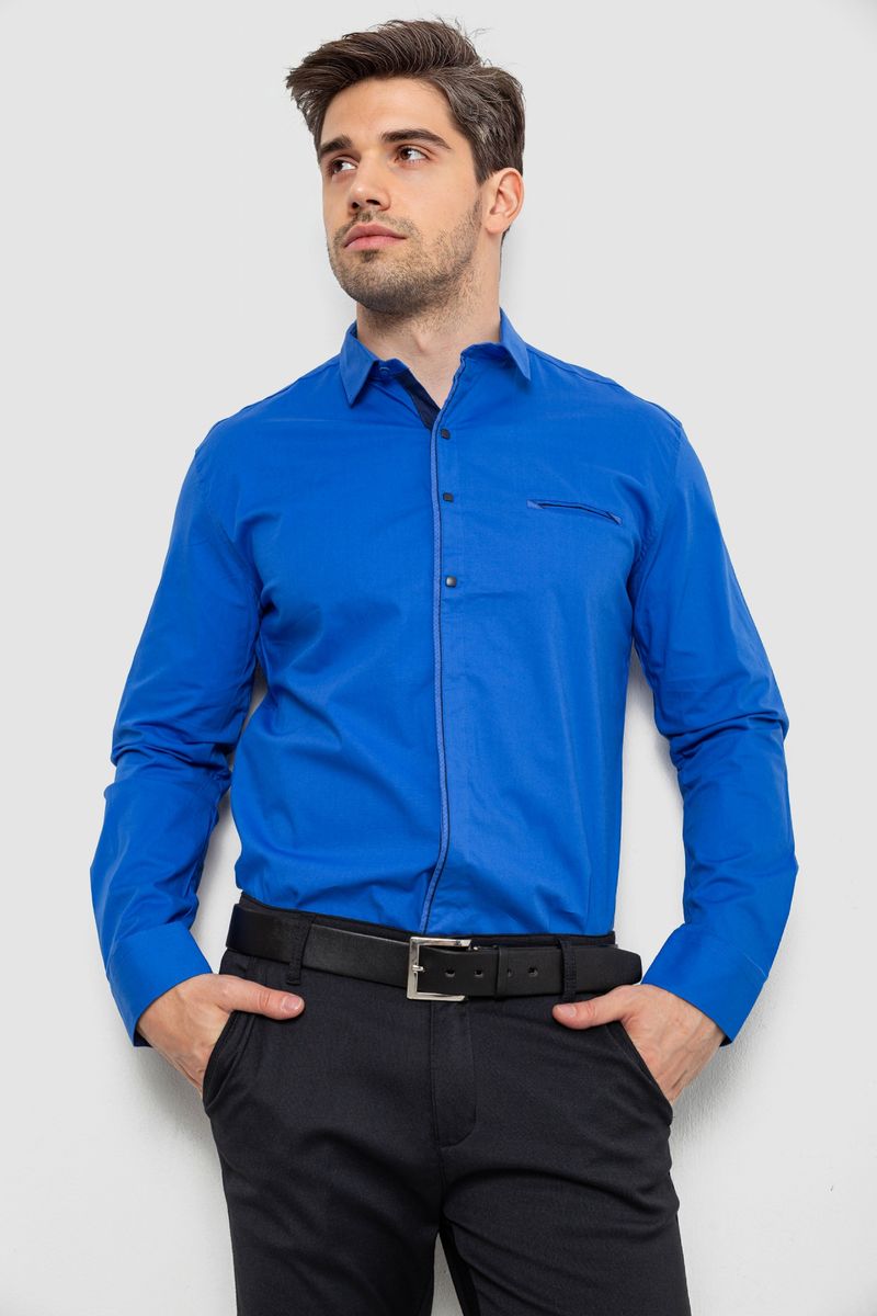 Сорочка чоловіча, колір електрик, 214R7083