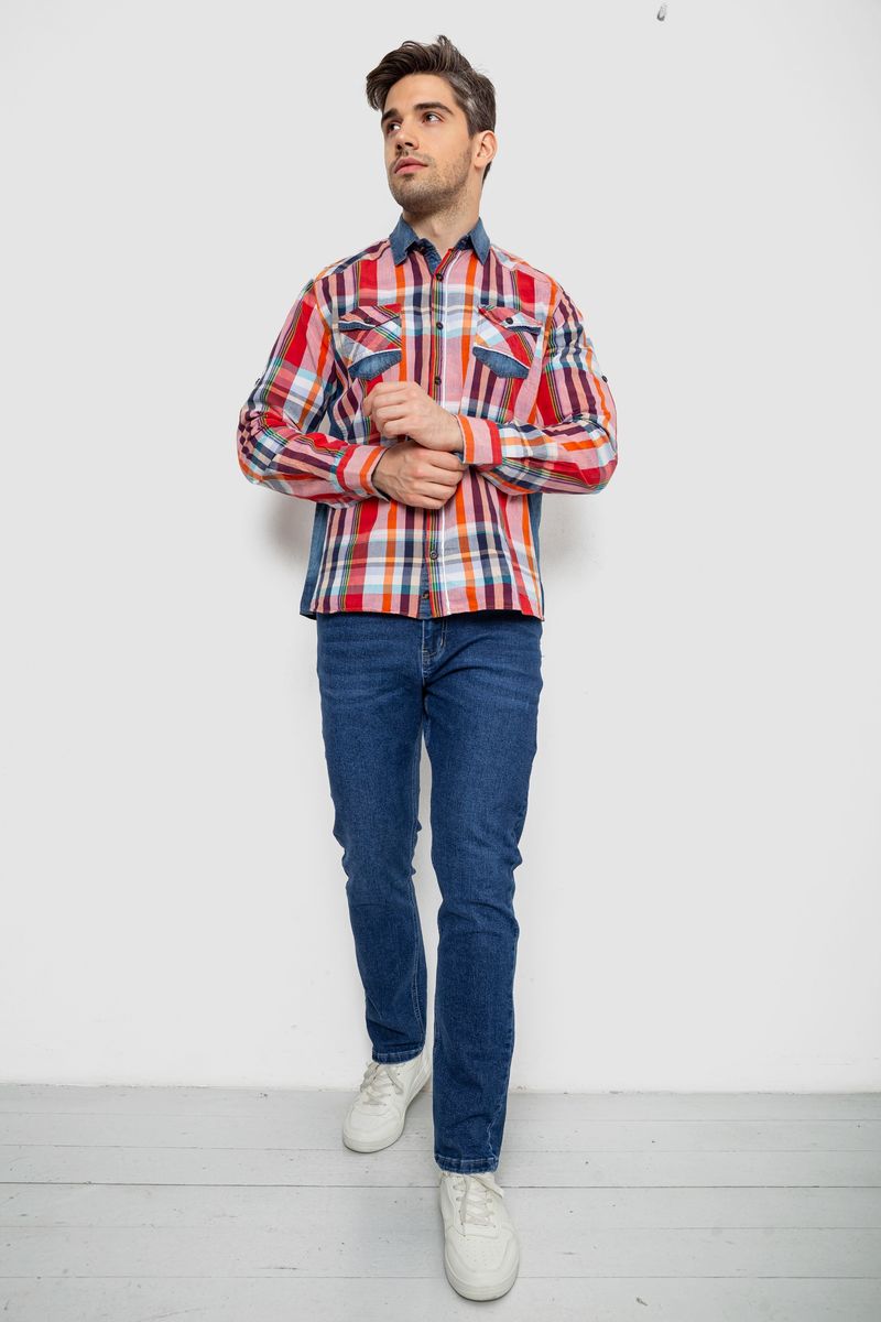 Сорочка чоловіча з довгим рукавом 214R755, колір Різноколір