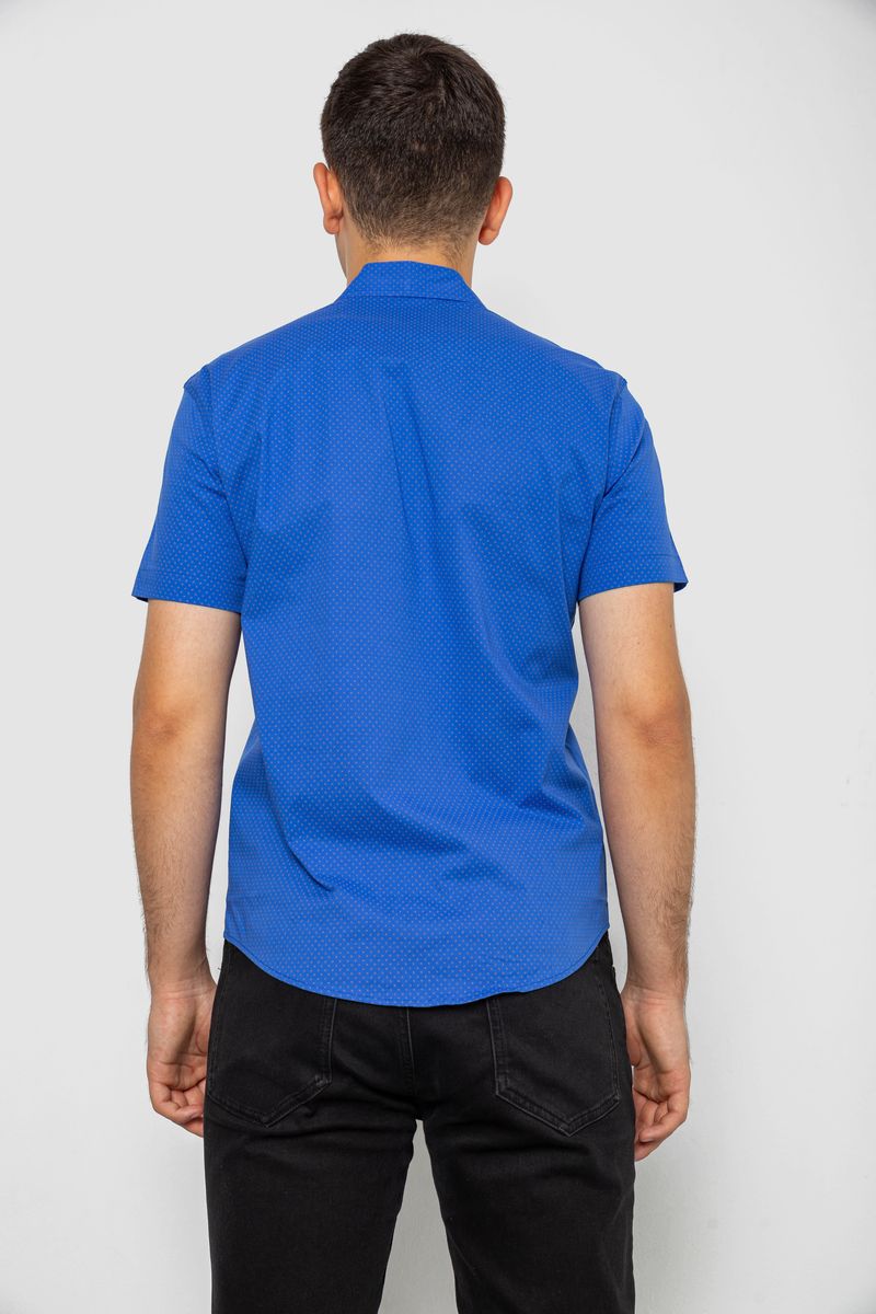Сорочка чоловіча з принтом, колір електрик, 214R7016 - Зображення 4