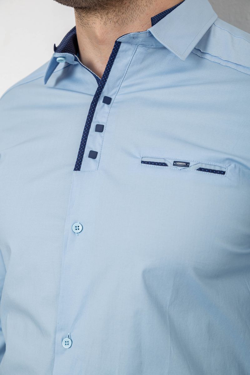 Сорочка чоловіча, колір блакитний, 214R7086 - Зображення 6