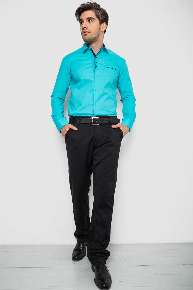 Сорочка чоловіча, колір бірюзовий, 214R7086