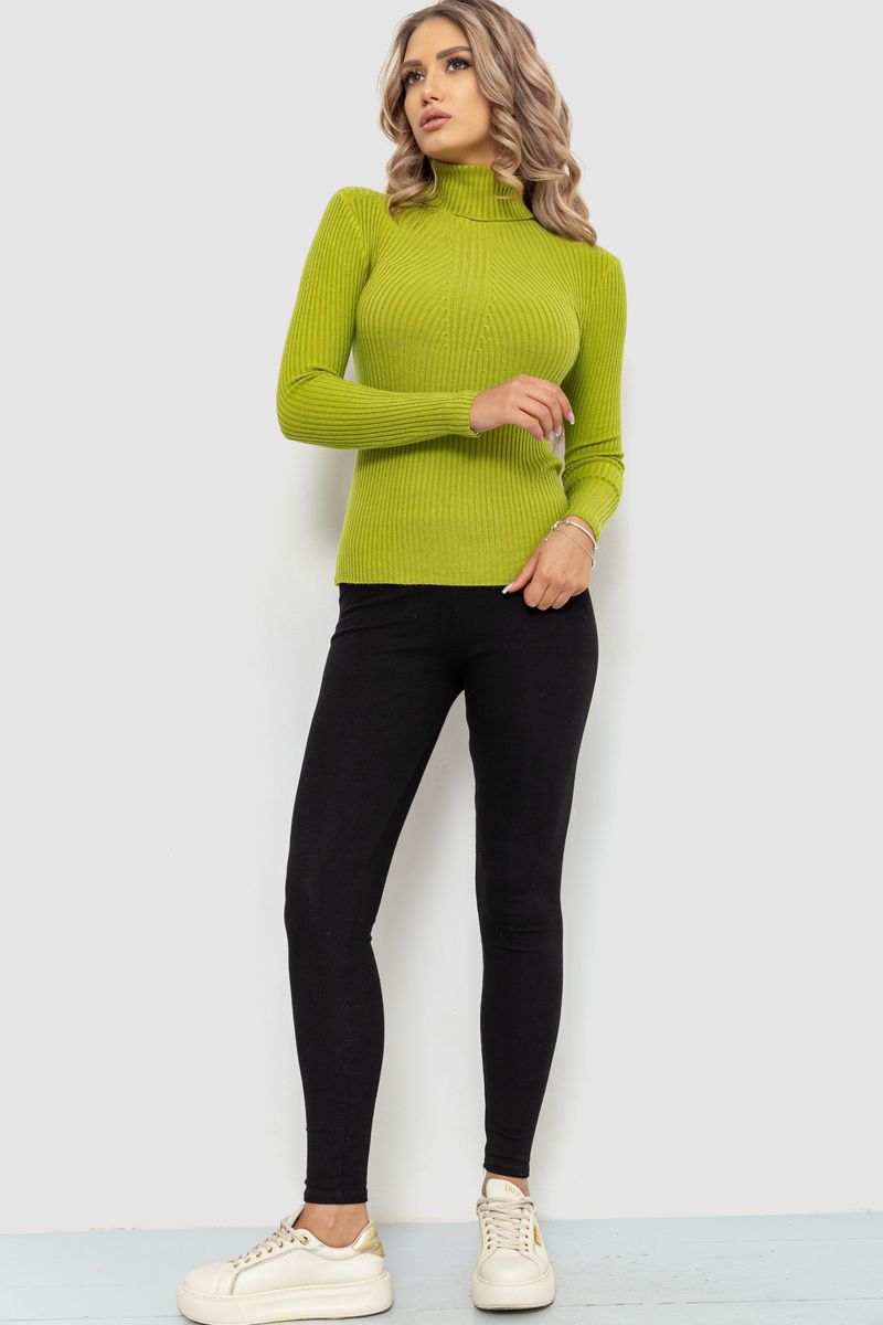 Гольф жіночий в рубчик, колір фісташковий, 204R047