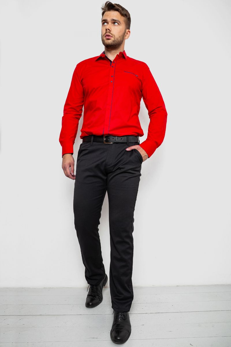 Сорочка чоловіча, колір червоний, 214R7078