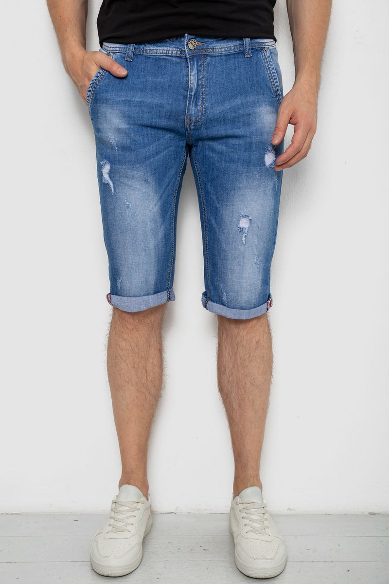Шорти чоловічі джинсові, колір синій, 244RLS22-0216