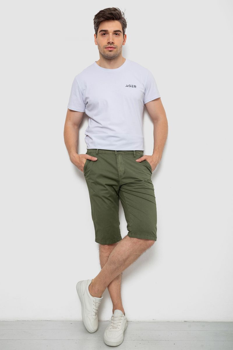 Шорти чоловічі, колір хакі, 244RLS24-0180