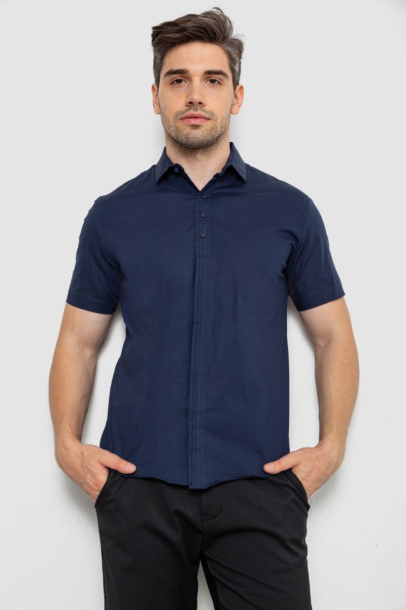 Сорочка чоловіча, колір синій, 214R7001