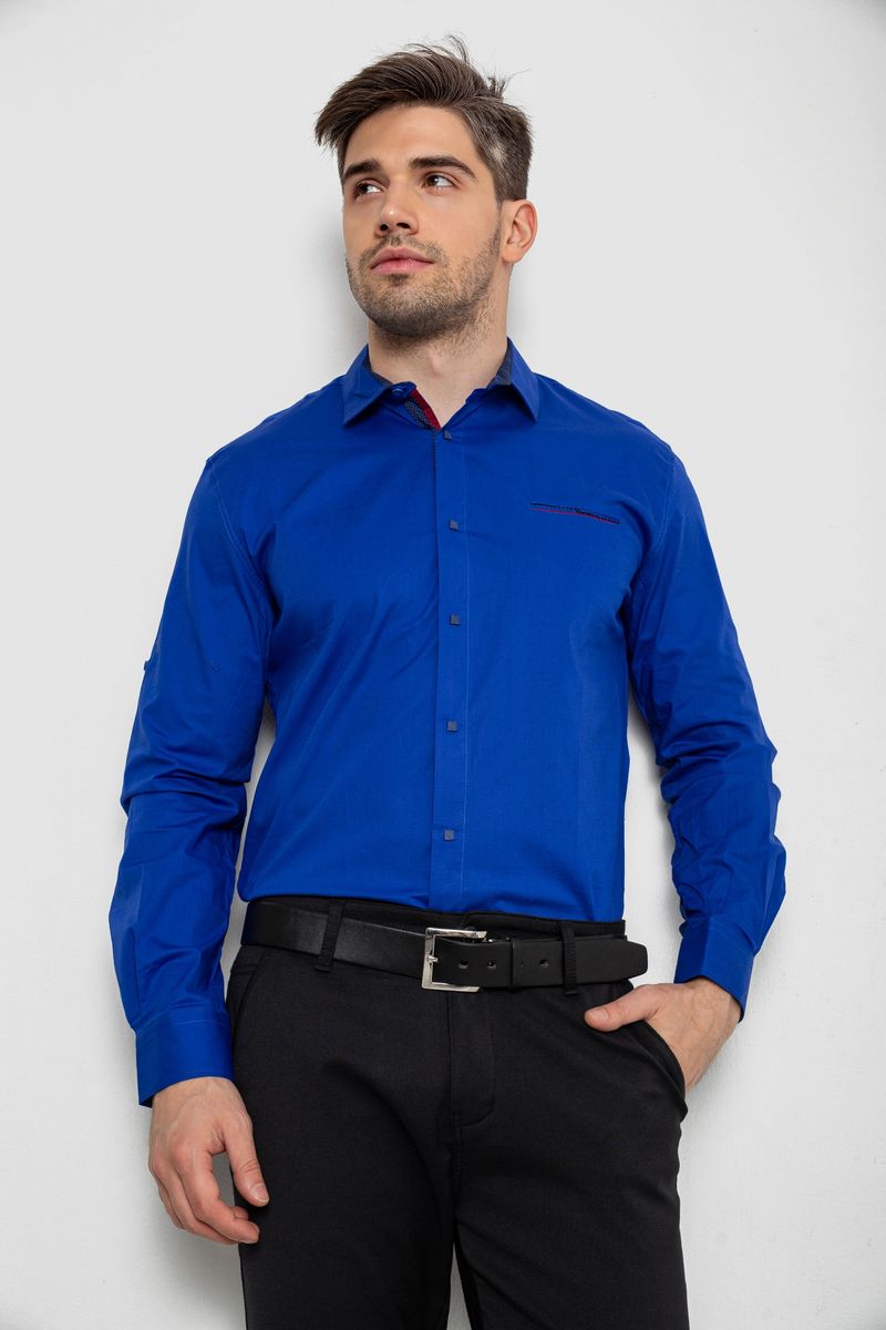 Сорочка чоловіча, колір електрик, 214R7094