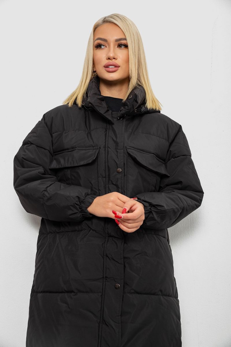 Куртка жіноча зимова, колір чорний, 244RA18