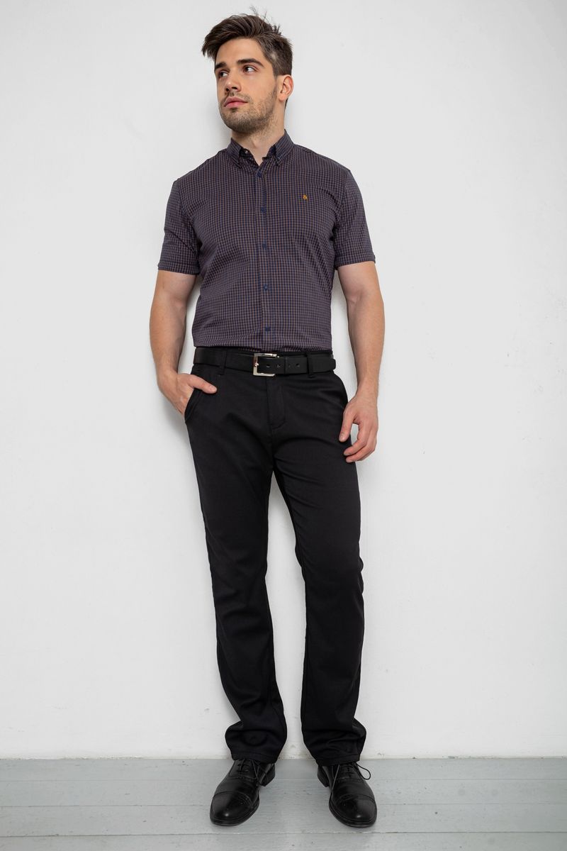 Сорочка чоловіча з принтом, колір темно-синій, 214R4564-4