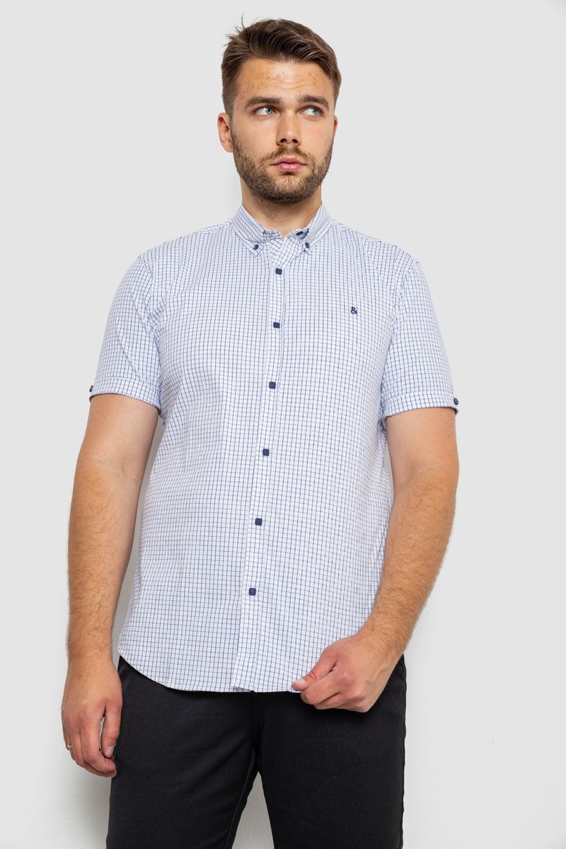 Сорочка чоловіча з принтом, колір білий, 214R4564-4