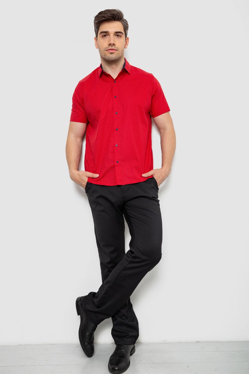 Сорочка чоловіча з принтом, колір червоний, 214R7338