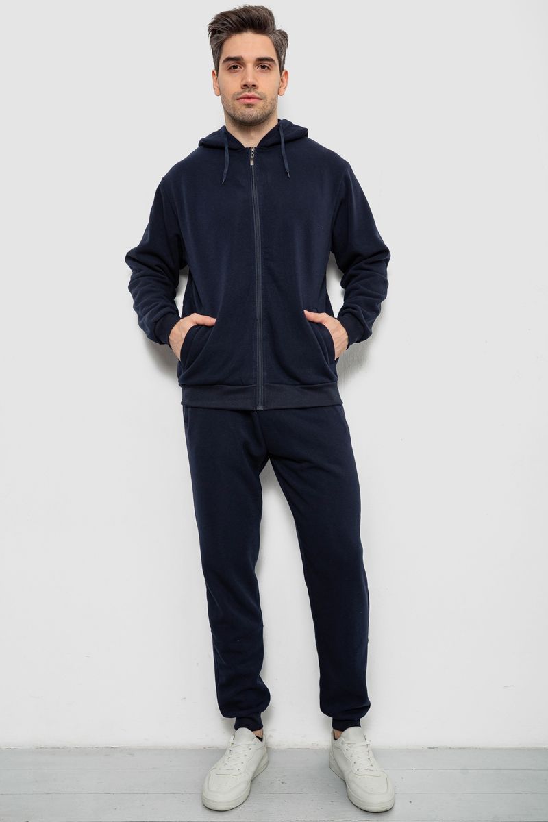 Спортивний костюм чоловічий утеплений, колір синій, 244R9104