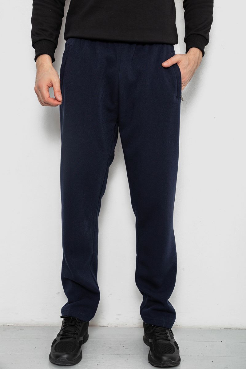 Спорт чоловічі штани на флісі, колір синій, 244R41223