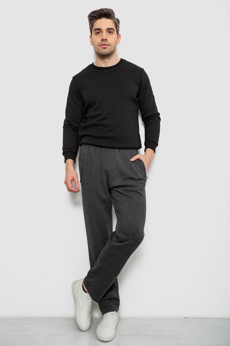 Спорт чоловічі штани на флісі, колір сірий, 244R41223