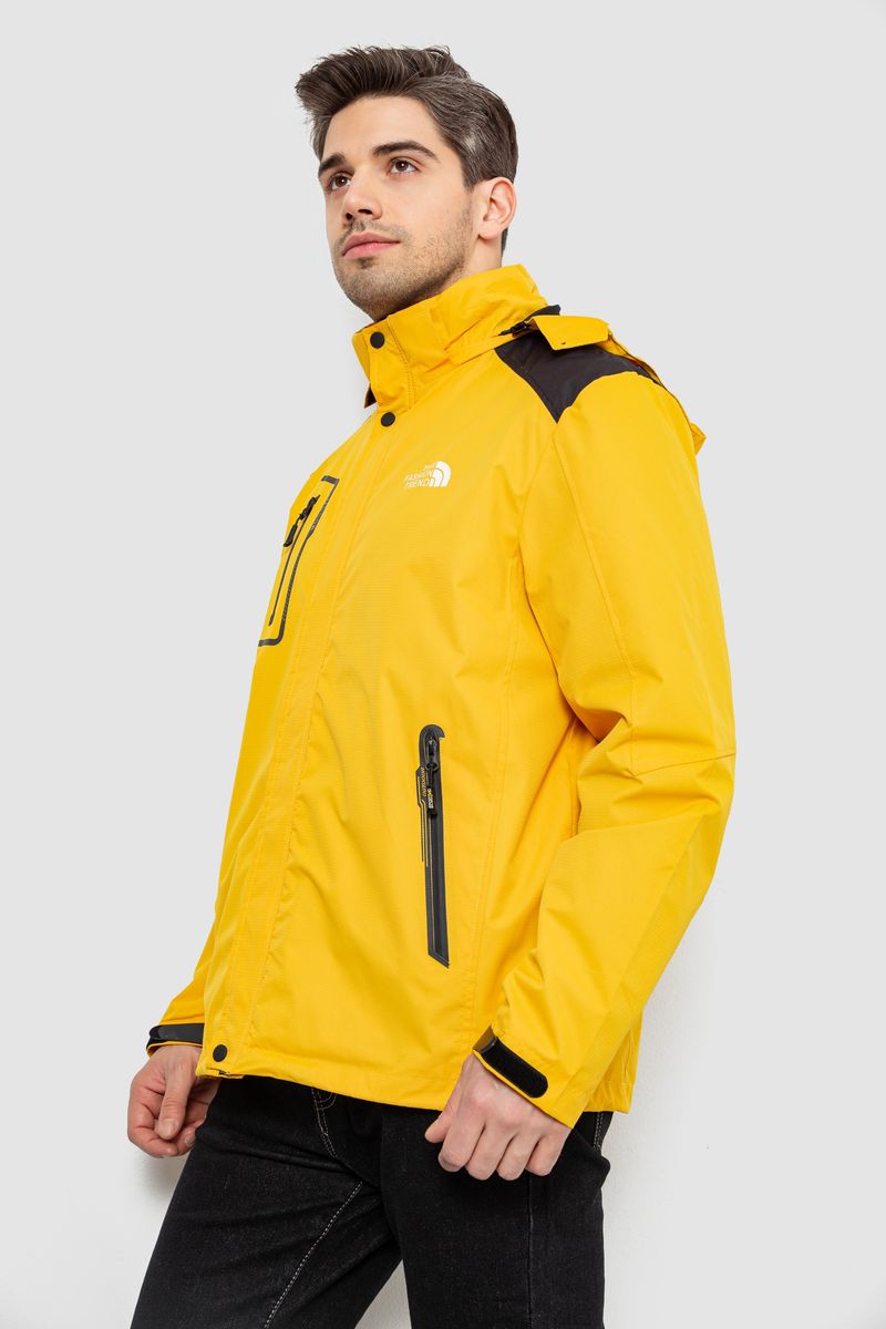 Куртка чоловіча демісезонна з капюшоном, колір жовтий, 244RL-2515AL - Зображення 3
