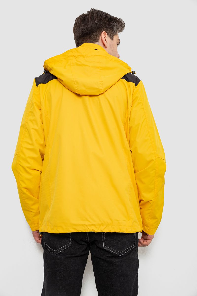 Куртка чоловіча демісезонна з капюшоном, колір жовтий, 244RL-2515AL - Зображення 4