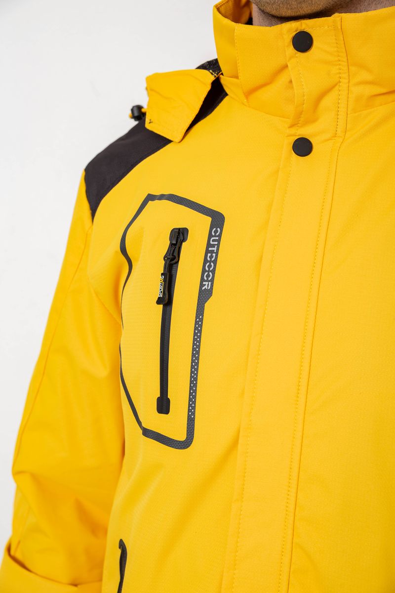 Куртка чоловіча демісезонна з капюшоном, колір жовтий, 244RL-2515AL - Зображення 5