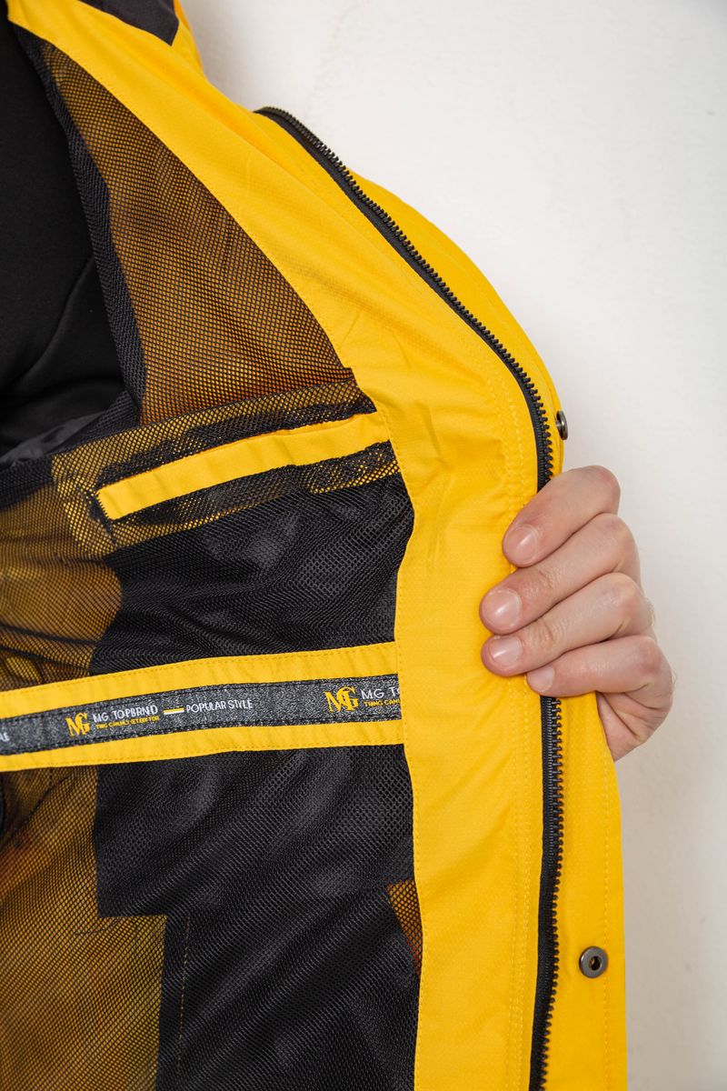 Куртка чоловіча демісезонна з капюшоном, колір жовтий, 244RL-2515AL - Зображення 8