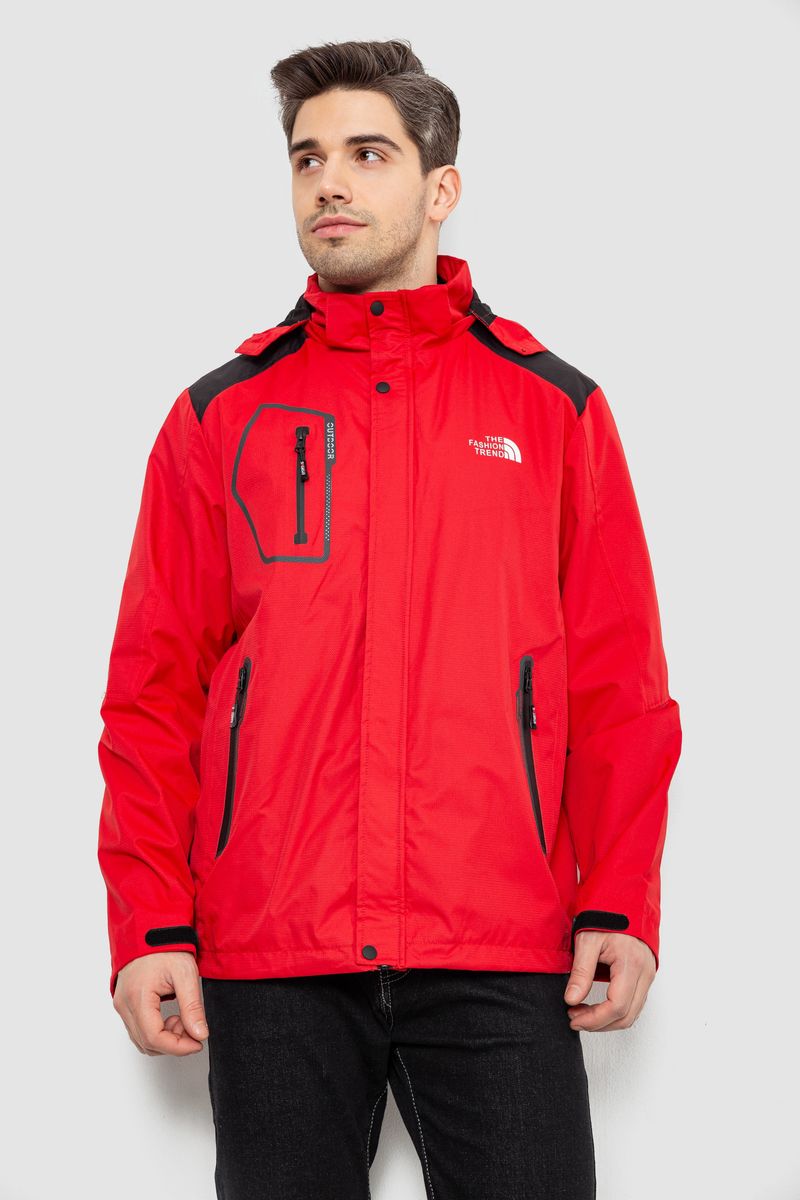 Куртка чоловіча демісезонна з капюшоном, колір червоний, 244RL-2515AL
