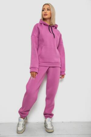 Спортивний костюм жіночий на флісі, колір темно-бузковий, 238R5726