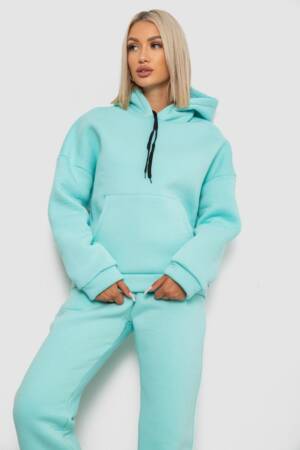 Спортивний костюм жіночий на флісі, колір м’ятний, 238R5726