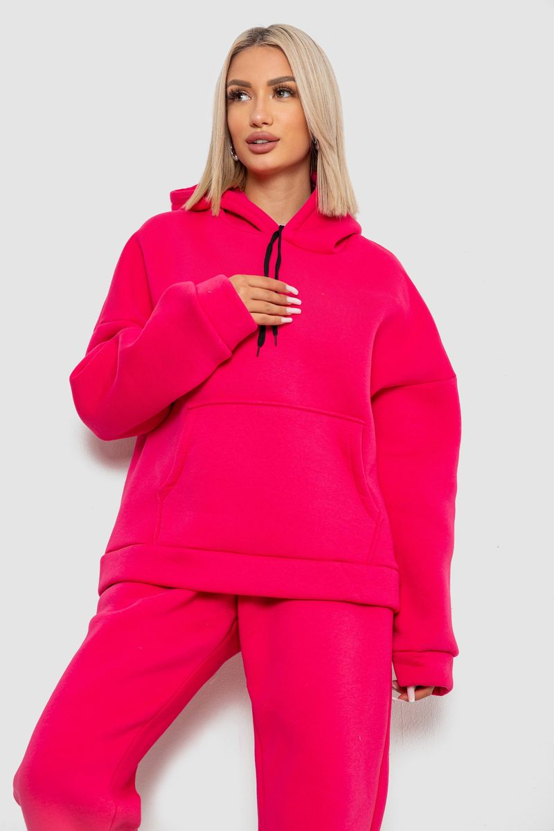 Спортивний костюм жіночий на флісі, колір малиновий, 238R5726