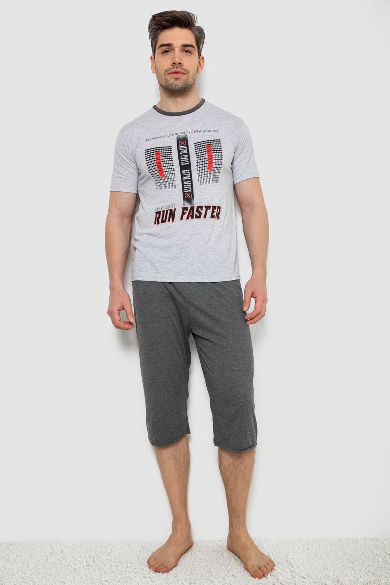 Піжама чоловіча, колір світло-сірий, 243R6204