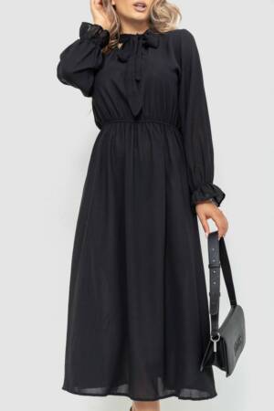 Ошатне плаття, колір чорний, 204R601