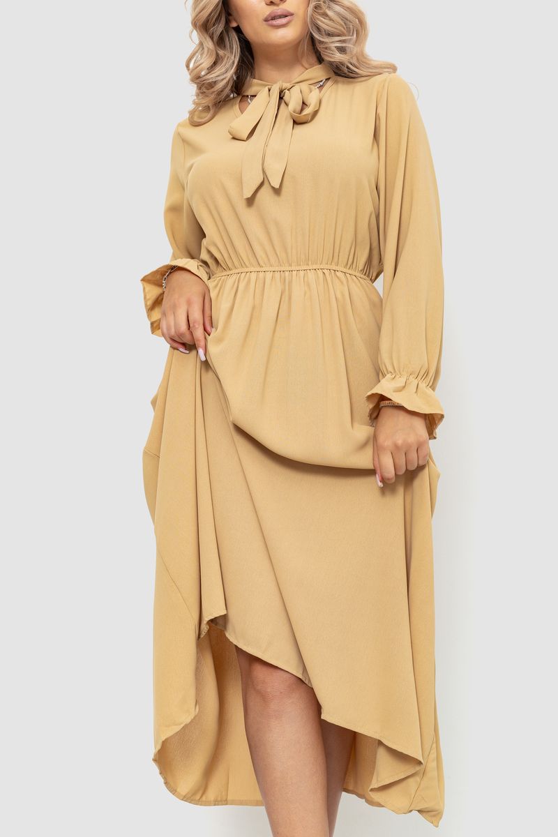 Ошатне плаття, колір бежевий, 204R601