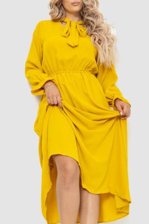 Ошатне плаття, колір гірчичний, 204R601