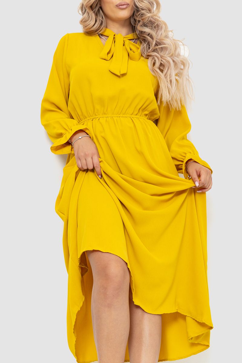 Ошатне плаття, колір гірчичний, 204R601
