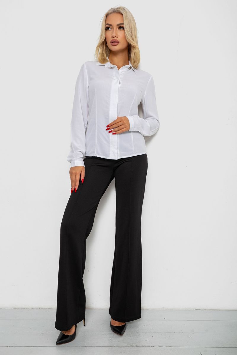 Блуза класична, колір білий, 230R08-2