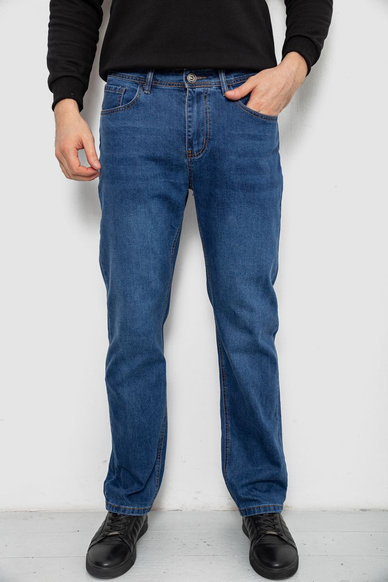 Джинси чоловічі прямого крою, колір синій, 244R9909