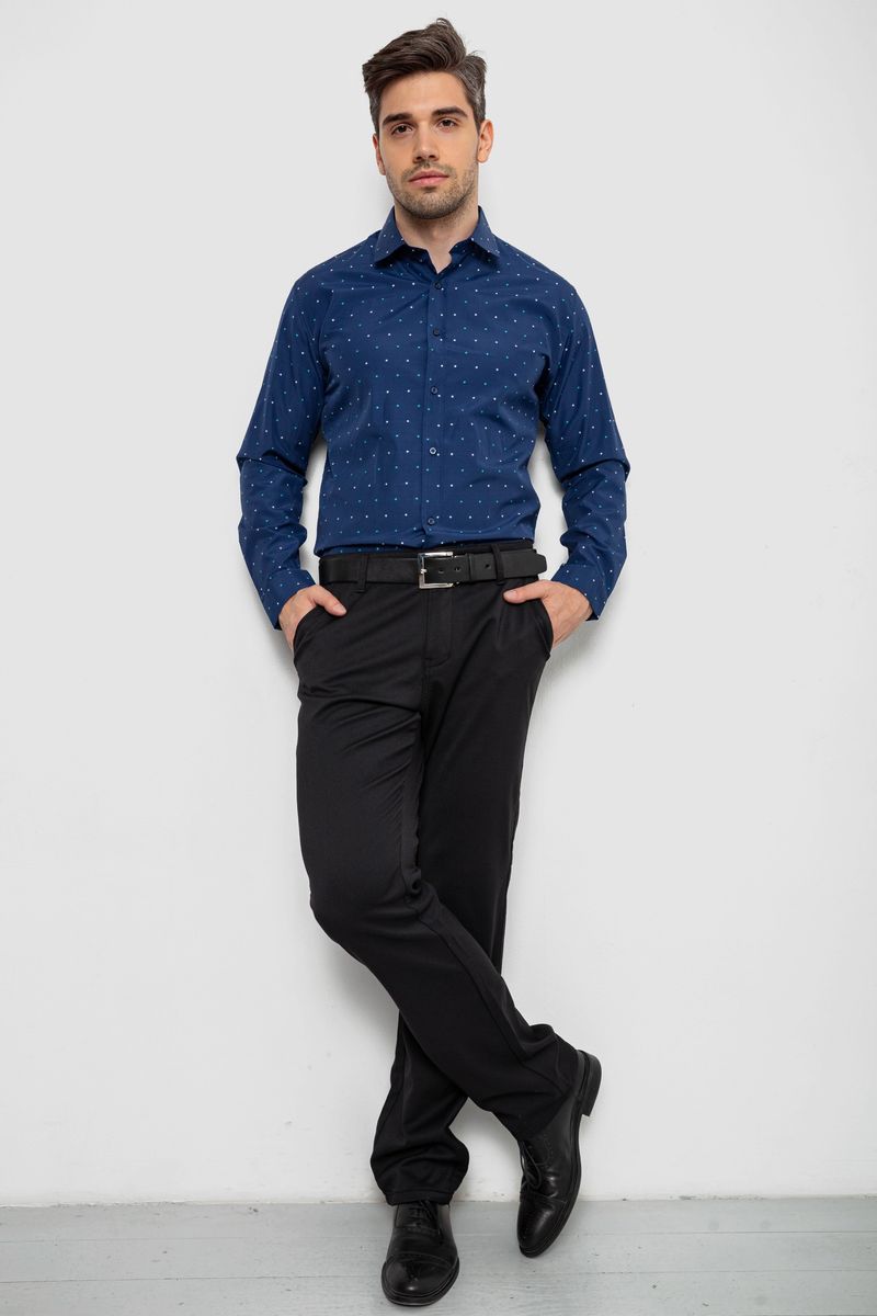 Сорочка чоловіча, колір синьо-зелений, 214R823