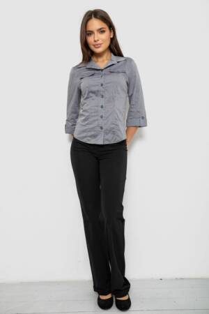 Сорочка жіноча однотонна, колір сірий, 230R068-6