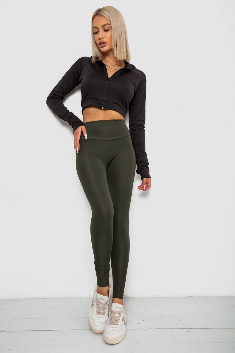 Лосини однотонні, колір хакі, 238R57308