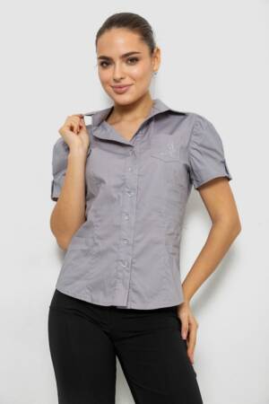 Сорочка жіноча однотонна, колір сірий, 230R070