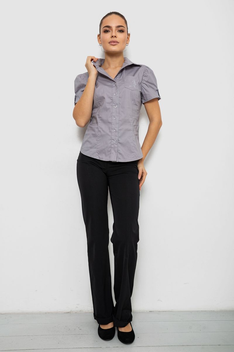 Сорочка жіноча однотонна, колір сірий, 230R070