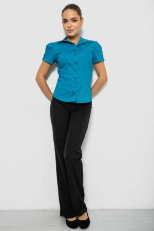 Сорочка жіноча однотонна, колір бірюзовий, 230R070