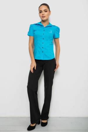 Сорочка жіноча однотонна, колір блакитний, 230R070