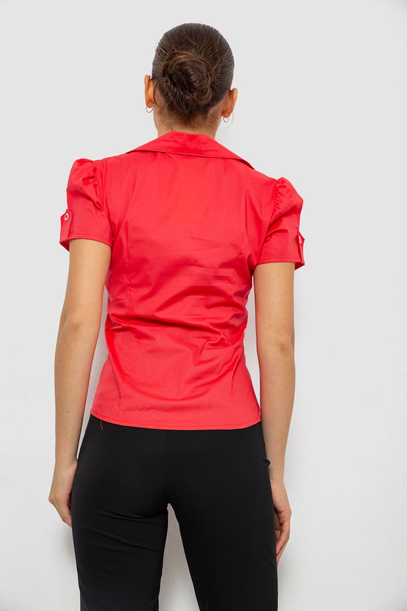 Сорочка жіноча однотонна, колір темно-кораловий, 230R070 - Зображення 4