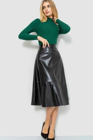 Водолазка жіноча в рубчик, колір зелений, 204R045