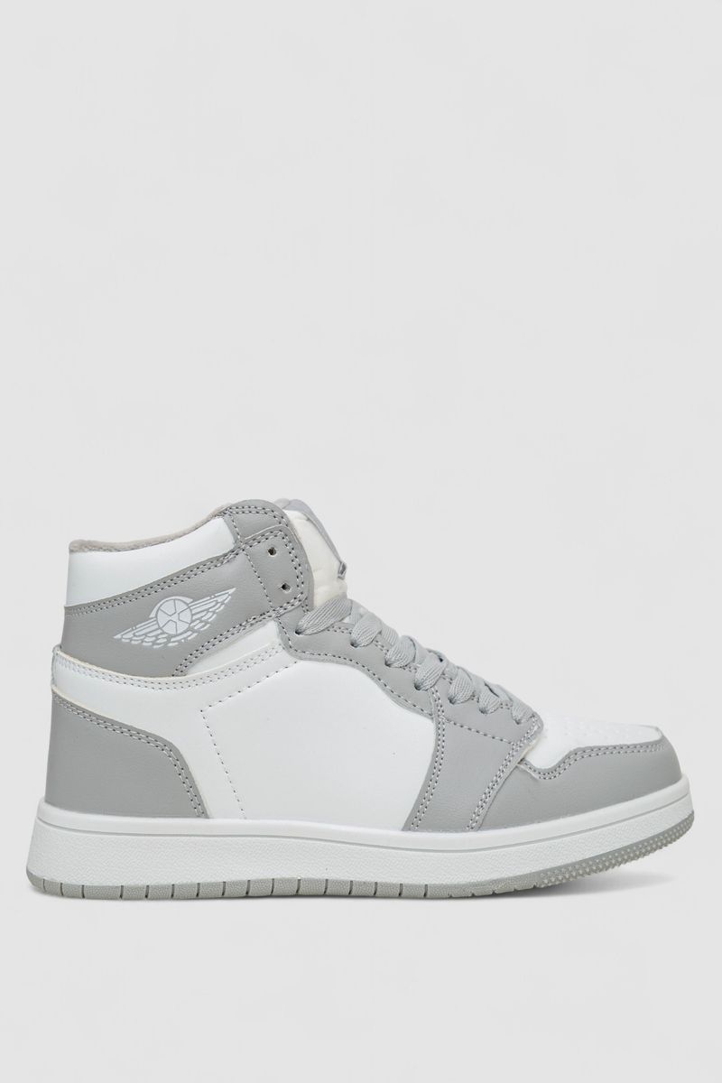 Кросівки жіночі зимові на хутрі 248RHB470-14, колір Біло-сірий